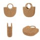 thumbnail image 3 of Bolso bandolera pequeño de paja Youjaree para mujer, tejido a mano, bolso de hombro para verano (marrón), 3 of 7