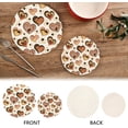 thumbnail image 3 of SKYSONIC 2 pcs Love Valentine Hearts Pot Holders Trivets, Heat Resistant Trivets,Cute Seamless Pattern Cotton Thread Weave Mats for Hot Pads Pans Pot Bowl Teapot, 3 of 7