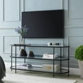 thumbnail image 3 of Evelyn&Zoe Leif Oval TV Stand for TV's up to 60", Blackened Bronze, 3 of 9