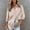 Khaki, variant on Turilly Women Loose Casual Long Sleeve Solid Turn Down Collar Casual Blouse T-shirt Tops