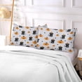 thumbnail image 6 of Coolnut Halloween with Cat and Pumpkin Zipped Velvet Pillowcases 20x40 in, Soft and Cozy Decor Giftsative Plush Pillow Case with Hidden Zipper for Bedroom, Sofa, Couch584, 6 of 7