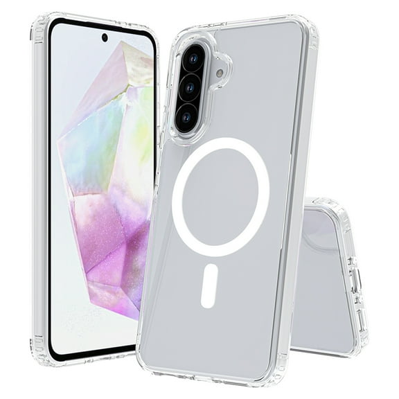 TECH CIRCLE for Samsung Galaxy A16 5G Transparent Magnetic Hard PC Case Military-Grade Drop Protection,Compatible with MagSafe,Crystal Clear, Anti-Yellowing, Slim Durable Shockproof,Clean