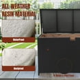 thumbnail image 6 of 120 Gallon Outdoor Storage Box, Large Wicker Deck Box, Waterproof& Weatherproof, UV-resistant Patio Organizer, Black, 6 of 7