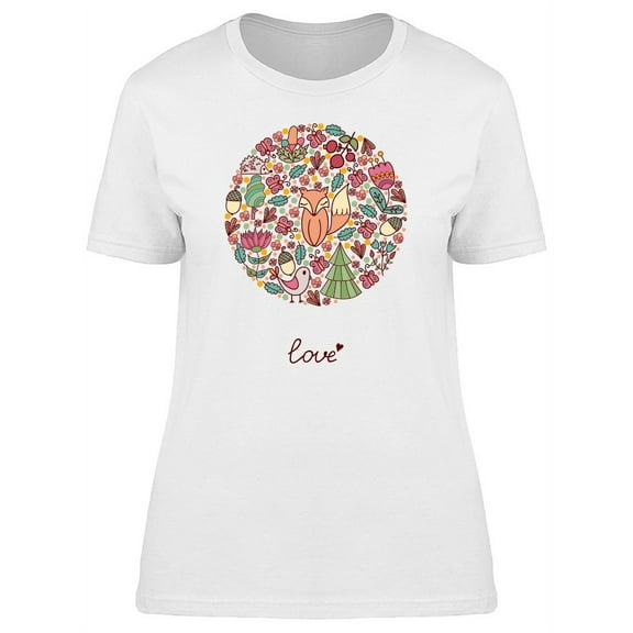 Forest Animals Love Circle Tee Women's -Image by Shutterstock