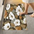thumbnail image 4 of 2 Piece Bath Mat Set with U-Shaped Toilet Mat and Rectangle Bath Rugs Non Slip Machine Washable Bathroom Mats Camouflage White Flowers, 4 of 7