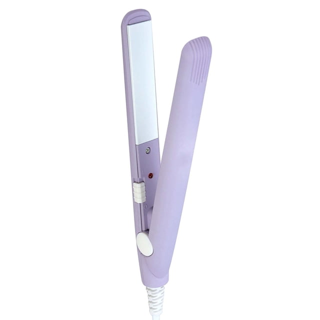 Ejoyous Plancha de Pelo, Mini Plancha de Pelo Portátil 2 en 1, 190 Grados Celsius Temperatura Constante Placa de Cerámica Turmalina Belleza Plancha Rizador de Califacción
