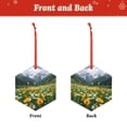 thumbnail image 2 of Cauagu Mountain Daisy Meadow Pattern Acrylic Christmas Pendant,1-Pack Christmas Ornaments Xmas Tree Decor Christmas Décor with Ribbon Cute Tree Hanging for Party Favors-Hexagon, 2 of 7