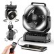 thumbnail image 1 of Socool Ventilador de camping con luz – Ventilador de batería recargable de 20000 mAh, tiempo de funcionamiento máximo de 112 horas, 9 velocidades, pantalla digital, temporizador, oscilación automática, 1 of 5