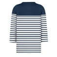 thumbnail image 5 of Sentmoon Mode Ample Manches 3/4 Hauts pour Femmes Col Rond Rayé Chemises Manches Longues pour Femmes Grande Taille Tenues Athlétiques Automne pour Femmes 2024 Marine S jusqu'à 40 % de Réduction, 5 of 5