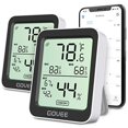 thumbnail image 1 of Govee Hygrometer Thermometer 2 Pack, Indoor Bluetooth Humidity Meter with APP Alerts, Room Thermometer with Large LCD Display, Max Min Reco, 1 of 7