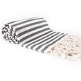 thumbnail image 2 of Striped Beach Towels | 100% Turkish Cotton | Soft & Quick Dry-Gray, 2 of 8
