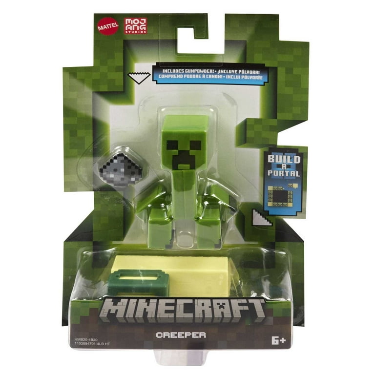 Minecraft Toys Creeper Action Figure with Accessory Portal Piece Toy Collectible 3.25 inch
