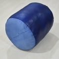 thumbnail image 5 of Round Shaped Goat Leather Handmade Eco-Friendly Blue Pouf - Round Shape Pouf, 18" x 18" x 18", Plain Solid Pouf, Goat Leather Pouf, Recycled Cotton Fill Stuffed Pouf, Leather Seating Pouf, 5 of 5