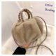thumbnail image 2 of Bolso de conejo, bolso portátil, moderno, con diseño de nube, plegable, bonito bolso cruzado de felpa, bolso de un solo hombro, 2 of 6