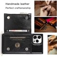 thumbnail image 6 of Compatible with iPhone 12 Pro Max Wallet Case with Crossbody Neck Strap Lanyard Purse Handbag Shoulder Strap Cover with PU Leather Credit ID Card Holder Kickstand Stand Protection Case 6.7" Black, 6 of 15