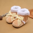 thumbnail image 2 of 0-18M Baby Girls Bow Snow Boots Non Slip Soft Sole Toddler First Walker Winter Warm Crib Shoes, 2 of 11