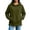 Army Green, variant on Women's Raglan Hooded Sweatshirt Oversized Long Sleeve Pullover with Side Slits & Pockets Fall Casual Tops Brown XXL