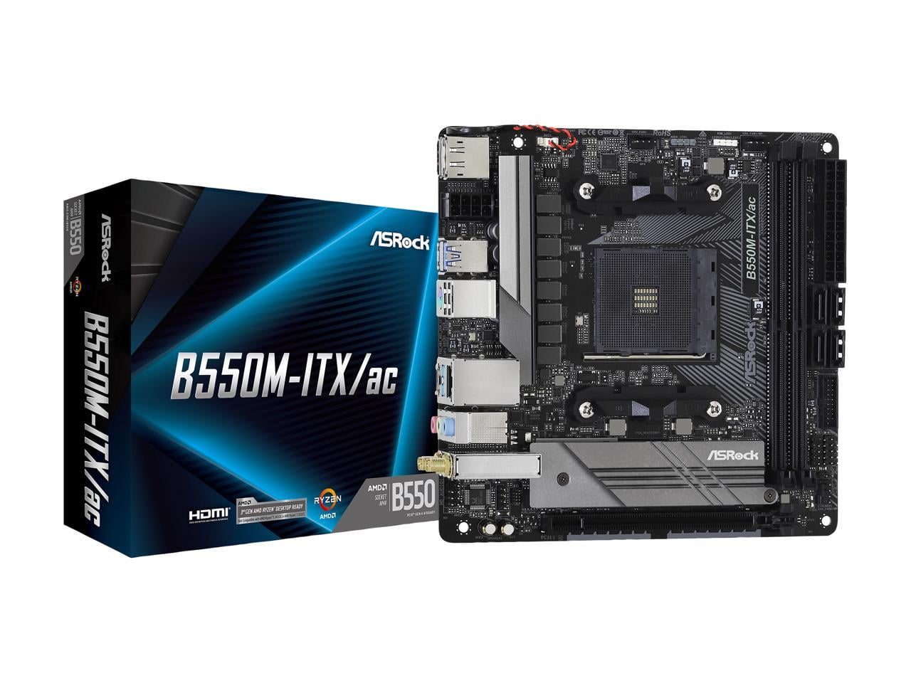 ASRock B550M-ITX/ac ＋ Ryzen 7 5700X　ジャンク ASRock B550M-ITX/AC Mini ITX AMD Motherboard, SATA 6Gb/s, supports