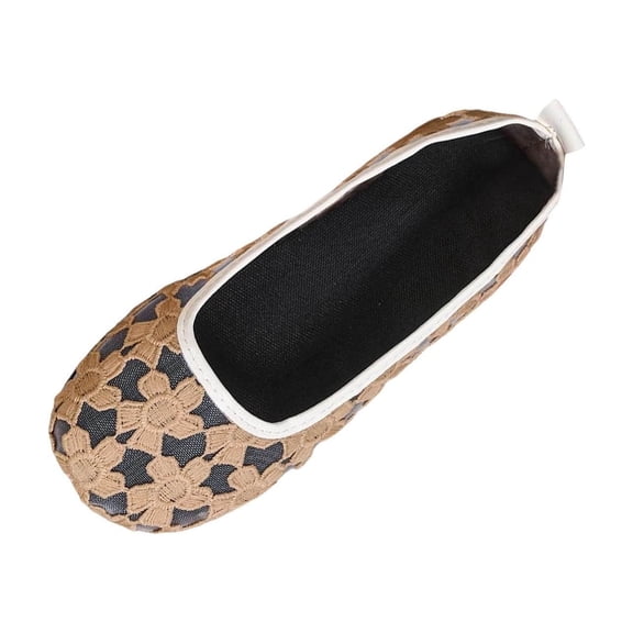 SuTry Women's Round Toe Flats Breathable Mesh Lightweight Soft Sole Slip On Casual Office Summer Travel Walking Shoes(38)