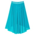thumbnail image 4 of Zaldita Kids Girls Long Sheer Ballet Dance Skirt Shiny Elastic Waist Lyrical Dance Maxi Skirt Ballerina Dancewear Sky Blue 10, 4 of 6