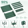 thumbnail image 6 of KINGYES 2-Tier Outdoor Side Table Set of 2, HDPE All Weather Adirondack Small Patio Tables, For Garden Balcony Pool Indoor, Green, 6 of 9