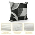 thumbnail image 4 of Nawypu Geometry Pillow Covers Modern Grey Black White Throw Pillow Covers Abstract Square Cushion Covers Geometric Stripe Modern Creative Decorative Pillow Covers Bedroom Decor, 4 of 5