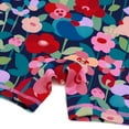 thumbnail image 6 of Hotiary Toddler Kids Floral or Rainbow Horse Printed Tight Fitting Bathing Suit Long Sleeved Sun Protection Swimsuit for Girls 4-12 Years Old, 6 of 9