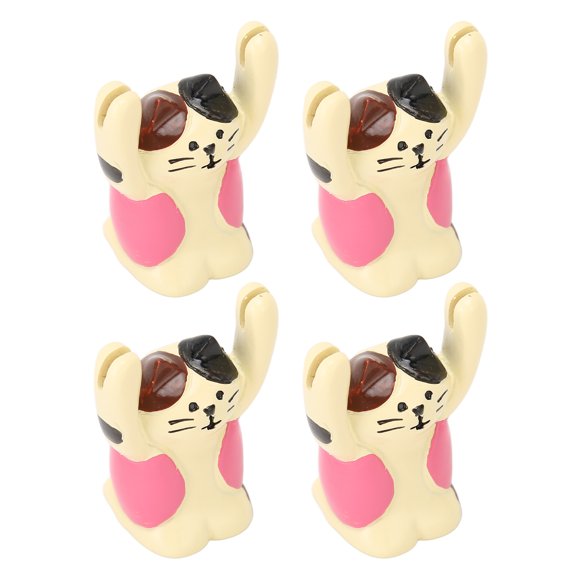 Cartoon Photo Clip For Holder Desktop Folder Info Cat Style Notes Number Stands Photofolder Animal Cute Stable Card Resin 4 For Pieces Paper Clip Holders