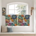thumbnail image 2 of Vintage Floral Boho Tier Curtains 36 Inch Length, Abstract Art Modern Flowers Cafe Short Curtains for Bathroom Over Sink, Small Kitchen Curtain Light Filtering Tiered Drapes 2 Panels 27.5"Wx36"L, 2 of 8