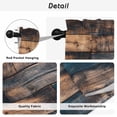 thumbnail image 5 of Vintage Wooden Tier Curtains, Farmhouse Retro Shabby Wood Light Filtering Kitchen Curtains, 2Pcs Rod Pocket Half Window Treatments Panels for Sink Cafe Cabinet Basement 27.5x45 Inches, 5 of 9