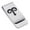 Silver, variant on Stainless Steel Aries Zodiac Sign (Ram) Classic Slim Money Clip Credit Card Holder