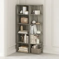 thumbnail image 6 of Furinno Reed 5-Tier Space Saving Corner Storage Display Shelf, Bookshelf, French Oak, 6 of 6