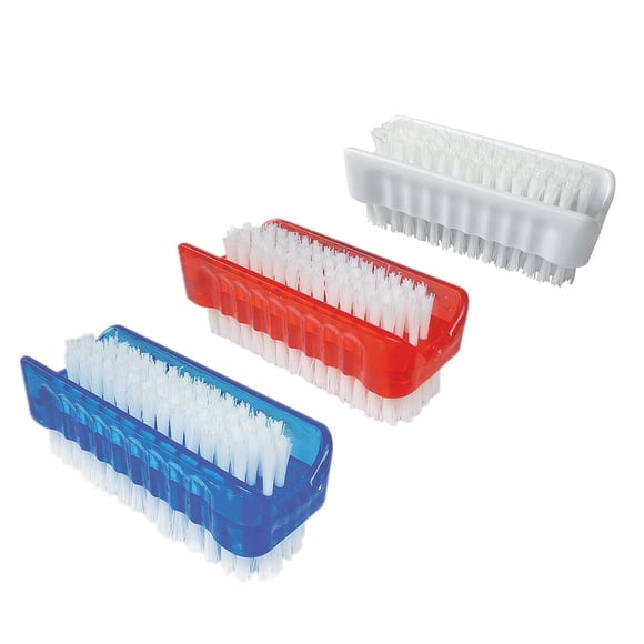 Cepillo para manos y uñas LOLA Classic de 2 caras, suave y rígido, paquete de 3