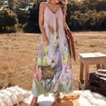 thumbnail image 2 of Easter Bunnies Rabbits Design Sleeveless Dress Woman Fashion Long Dresses Women's Summer Suit Dress 2025, 2 of 7