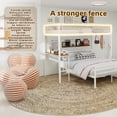 thumbnail image 5 of Harper & Bright Designs Twin Over Full Bunk Bed with Storage Shelves, Heavy-Duty Metal Bunk Bed Frame with Ladder and Under Bed Space, White, 5 of 15