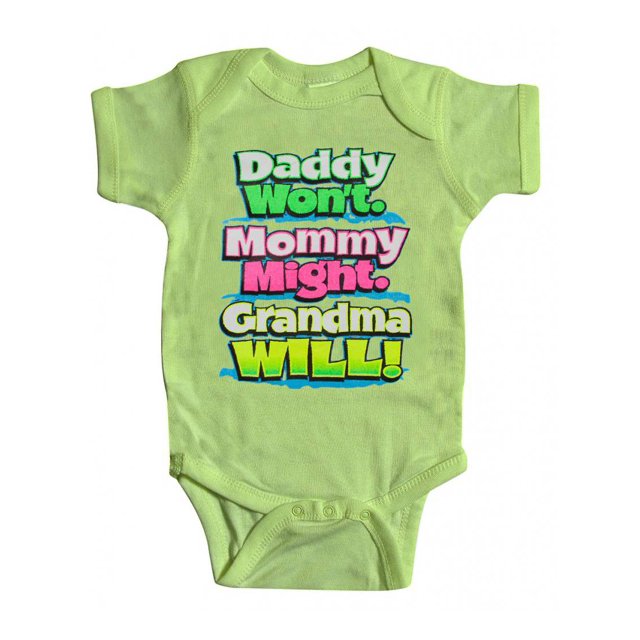 Baby "Grandma Will" Bodysuit - Key Lime - 6M