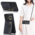 thumbnail image 3 of Samsung Galaxy A53 5G Phone Case for Women with Card Holder,Samsung A53 Case Wallet Crossbody Lanyard with Strap,Credit Card Slots Kickstand Case with Ring Holder,6.5 Inch,Black Leopard, 3 of 14