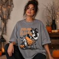 thumbnail image 3 of Feeling Witchy Halloween Shirt, Retro Witch Black Cat Coffee Graphic Tee, Vintage Fall Spooky Season Gift for Women, Unisex, 3 of 9