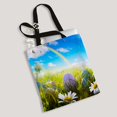 thumbnail image 1 of EREHome Sac en Toile Ufs de Pâques sur Fond Printanier Sac Réutilisable pour Courses 14 Pouces(L) x 16 Pouces(H), 1 of 1