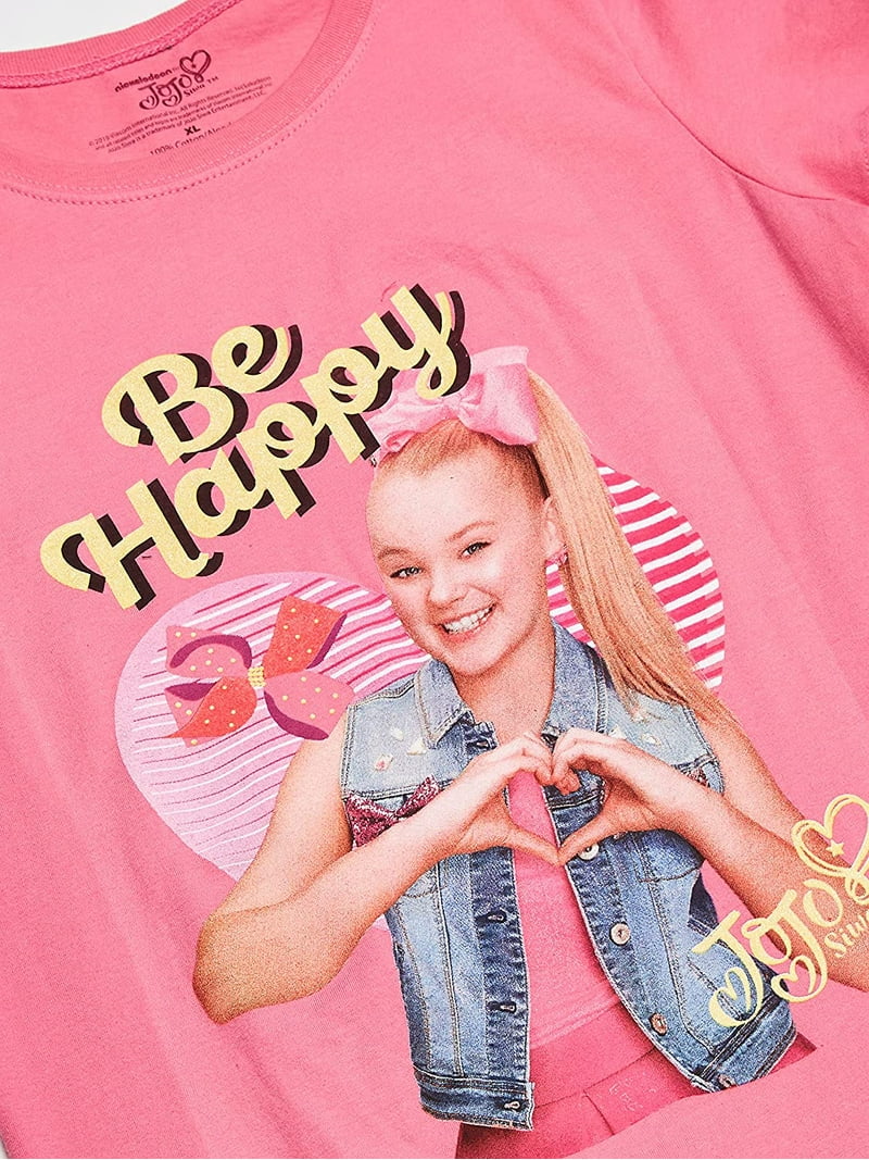 JoJo Siwa Big Jo Siwa Be Happy Girls Short Sleeve T-Shirt