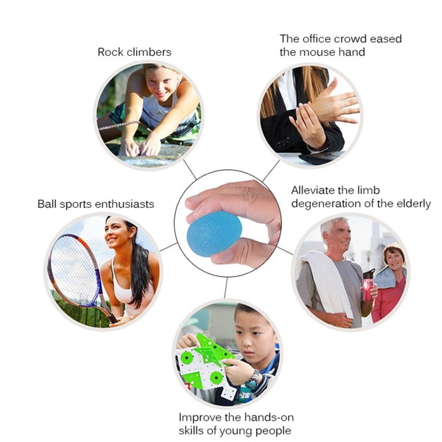 Hand Exercise Ball Portable Replacement Cute Flexible Ball Cute Solid Relaxing Pressure Relief Unisex Home Grip Egg Training Aid Orange
