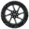 thumbnail image 3 of Tuff T2B 24X14 8X165.1 -72Et 125.1Cb Gloss Black W/ Milled Spokes Wheel, 3 of 3