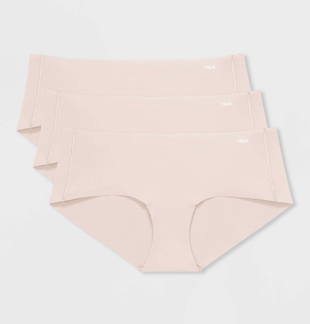 True & Co Everybody Women's 3pk Hipster Underwear Briefs - Nude, XL
