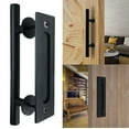 thumbnail image 5 of Poignée de Porte Ensemble de Poignées de Porte Coulissante en Bois, Noir, 5 of 5