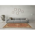 thumbnail image 3 of Ahgly Company Indoor Square Medallion Brown Traditional Area Rugs, 5' Square, 3 of 4