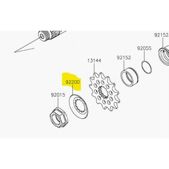 Kawasaki OEM Front Sprocket Washer 2008-2020 KX450F KLX450 92200-0390