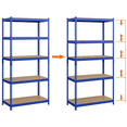 thumbnail image 3 of Alden Design 5-Shelf Boltless & Adjustable Steel Storage Shelf Unit, Blue, 2 Pack, 3 of 9