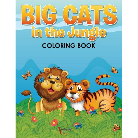 Big Cats in the Jungle Coloring Book (Paperback)