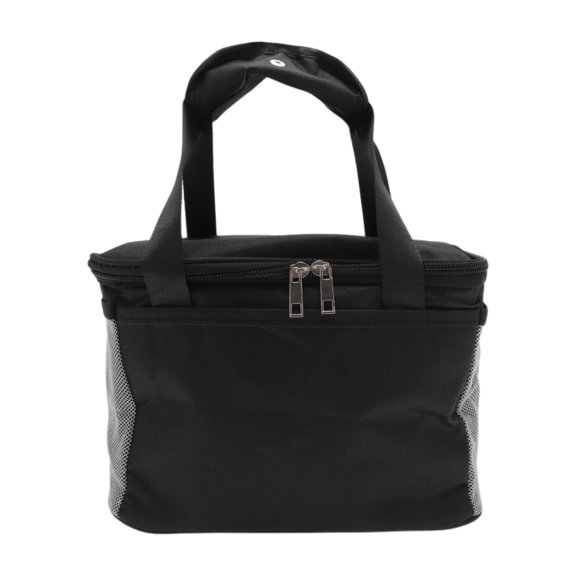 Unique Bargains 1 Pc Portable Square Thermal Bag for Work 9.84"x6.3"x7.09" Black