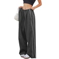 thumbnail image 2 of SEARCHI Women Casual Pants Baggy Cargo Pants  Wide Leg Loose Trousers Streetwear Jogger Trousers Hippie Punk Style, 2 of 6